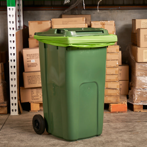 Large bins and wheelie bins available on order from ECP Compostables
