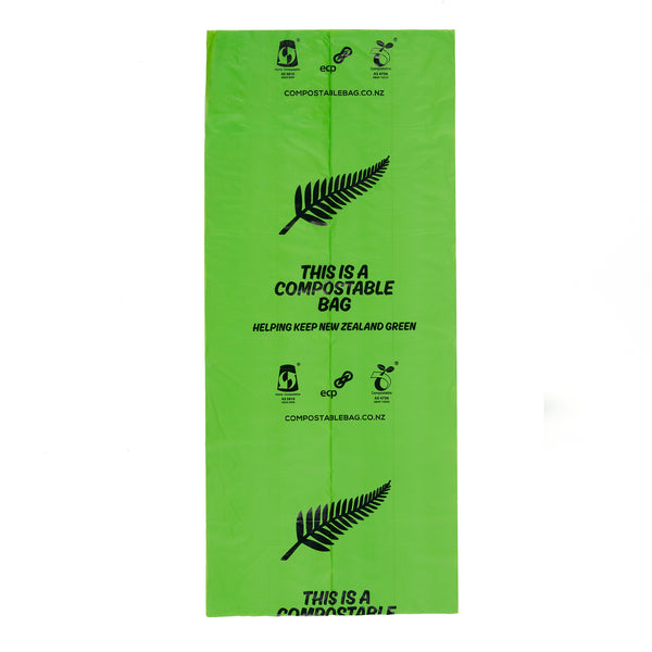 75L Home Compostable Bin Liner. Perfect for lining your home or office bin. Picture of bag flat.